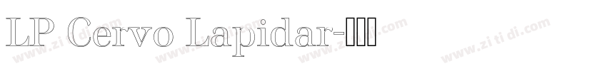 LP Cervo Lapidar字体转换